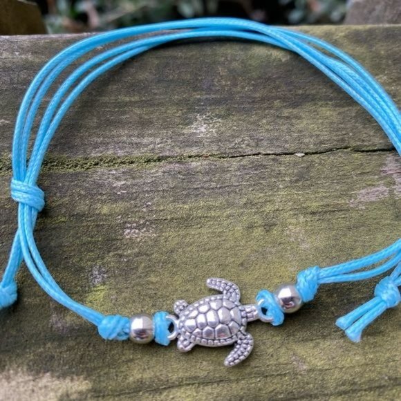 Blue Turtle Anklet Bracelet - Picture 3 of 3
